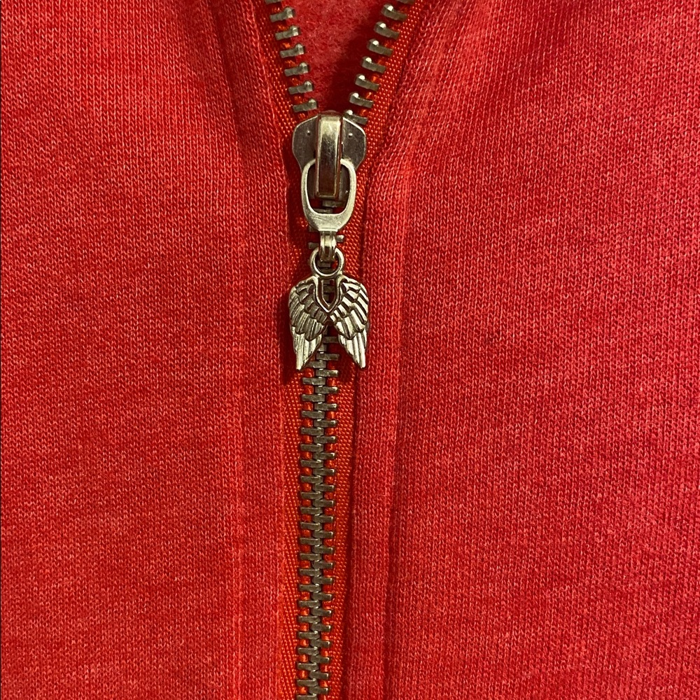 Vintage Victoria's Secret Red Hoodie with Gold Angel Wings - Picture 4 of 7
